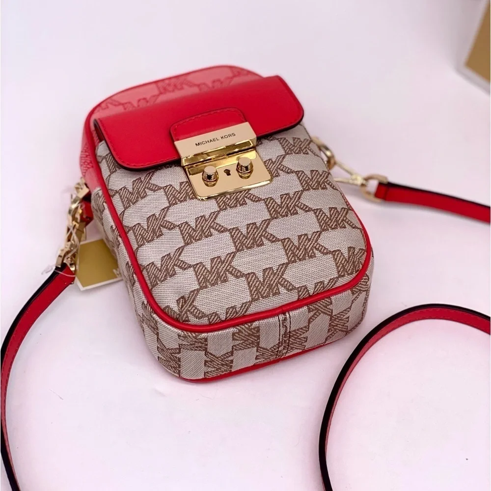 Michael Kors Sloan Editor Small Phone Logo Jacquard Crossbody